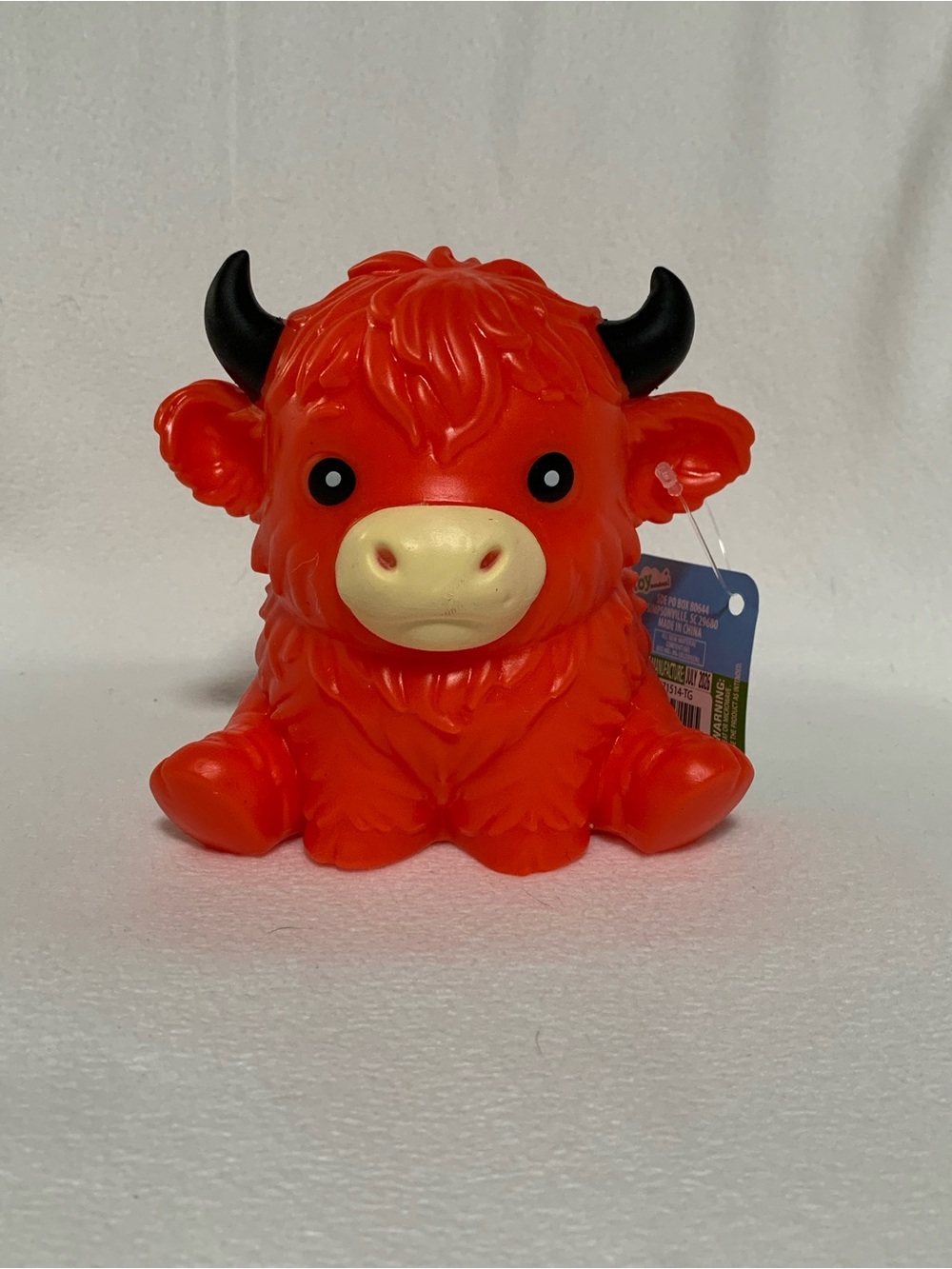 Toy Mendous Squeeeezy Highland Cow Squishy Red Authentic Brand New
